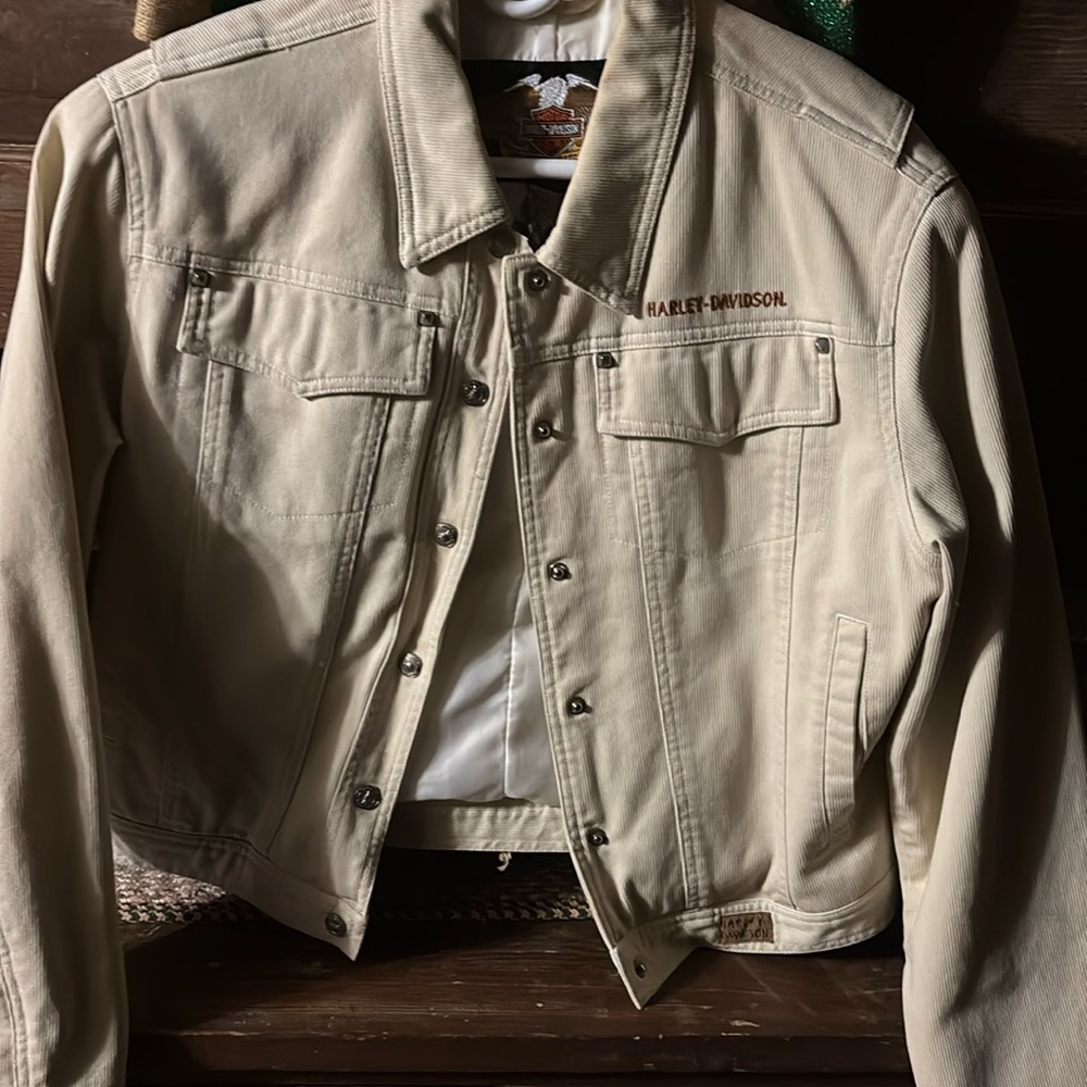 Woman’s Harley Davidson corduroy heavy fall jacket